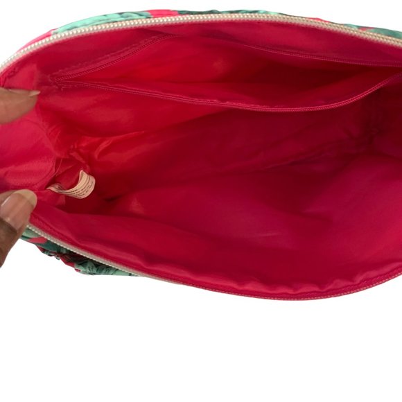 Nicole Miller New York Palm Tree Toiletry Bag Large Travel Bag 4 Compartments - Picture 12 of 13